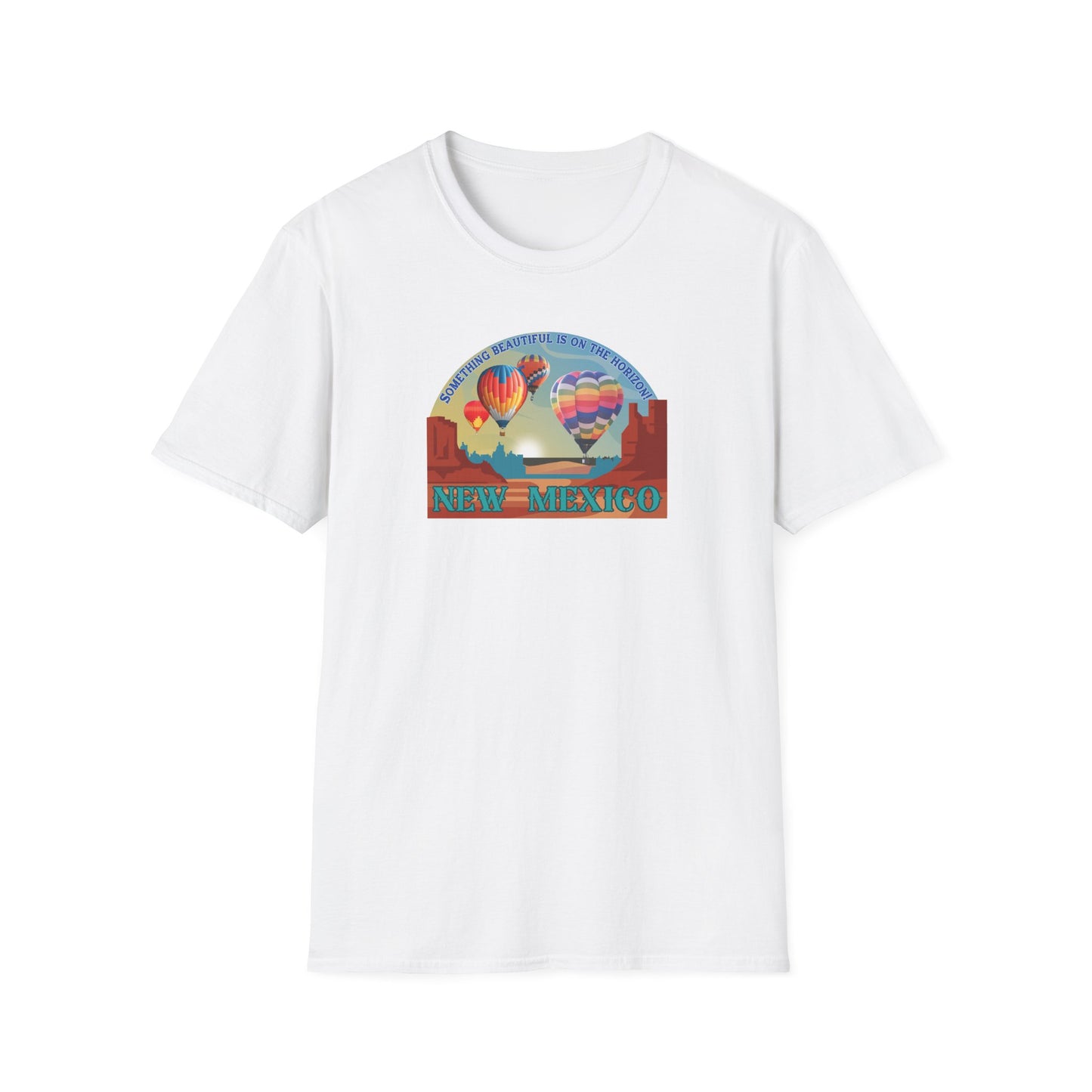 Something Beautiful on the Horizon - Balloons Unisex Softstyle T-Shirt