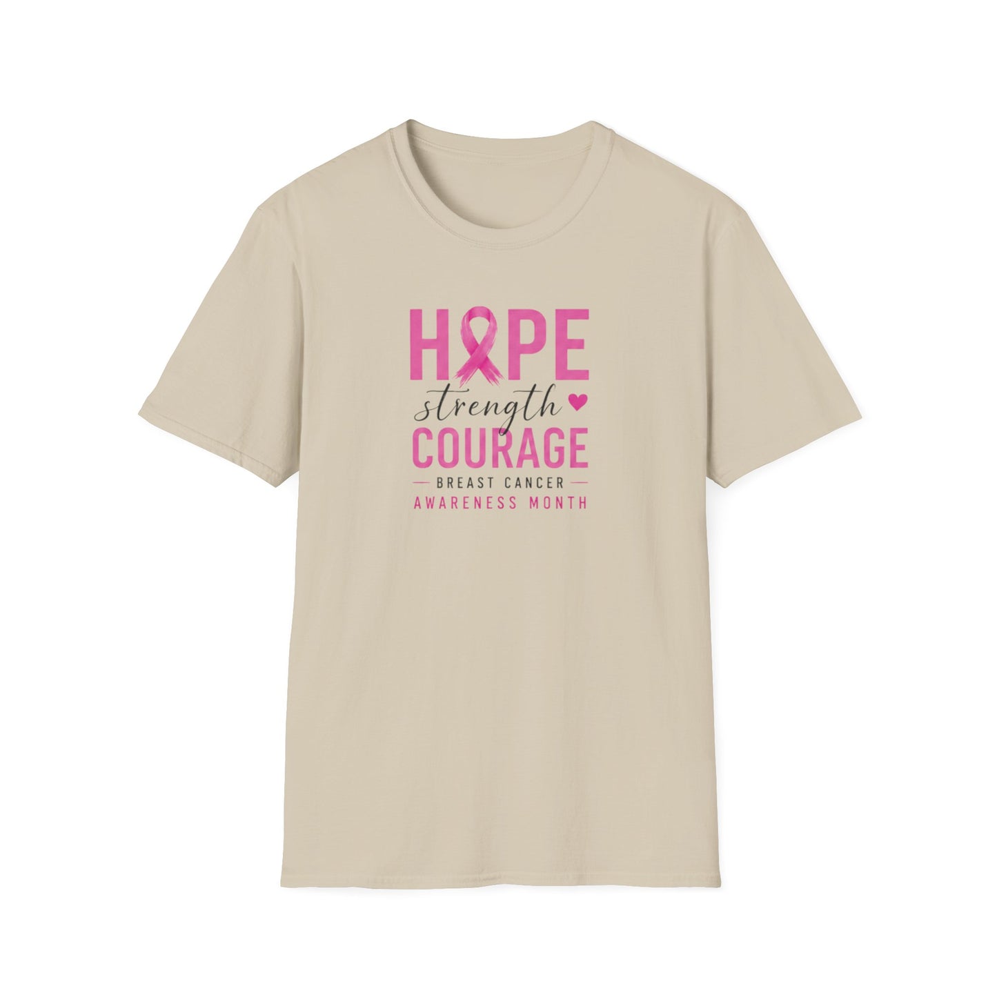 Hope Strength Courage  Unisex Softstyle T-Shirt