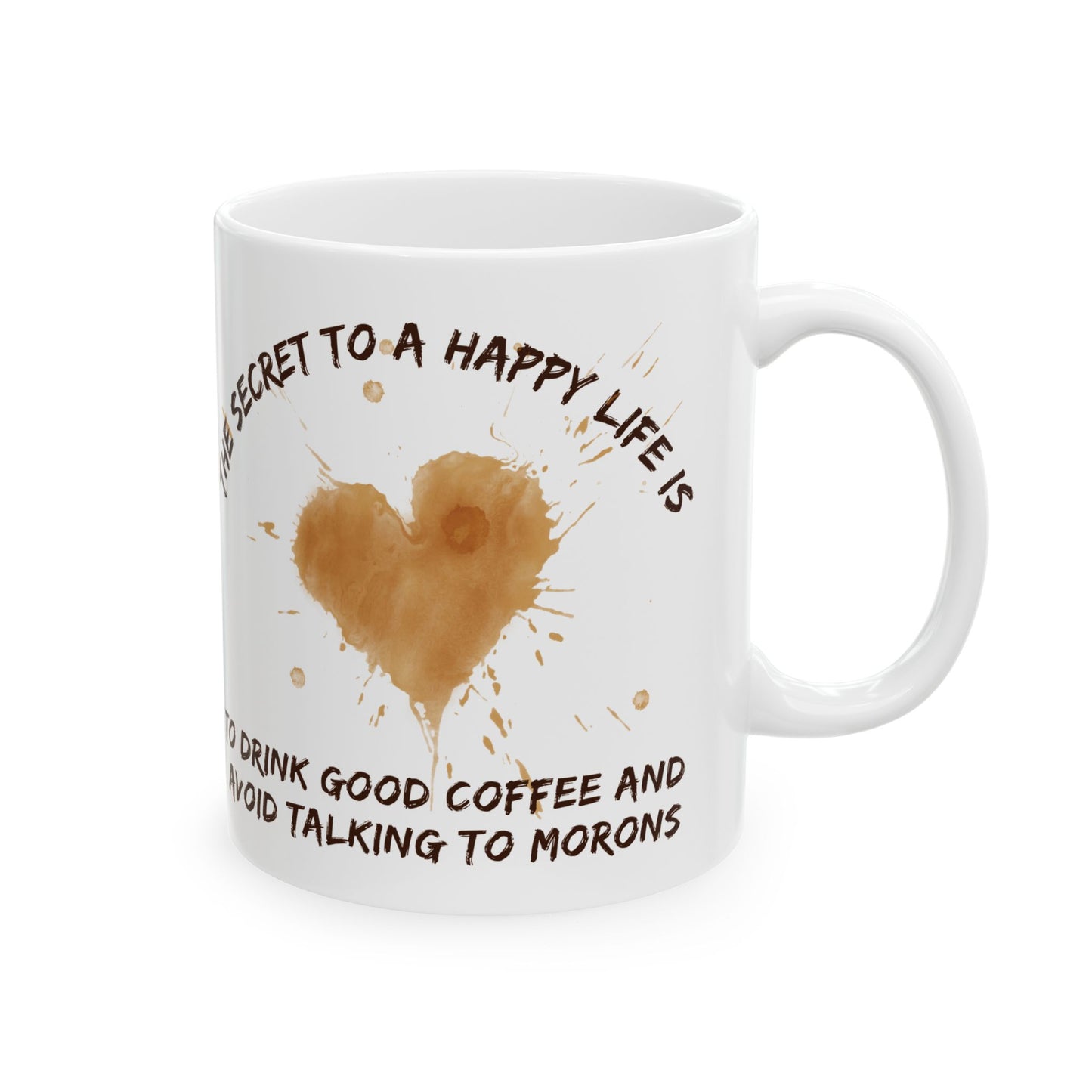 Secret to a Happy Life: Good Coffee Ceramic Mug