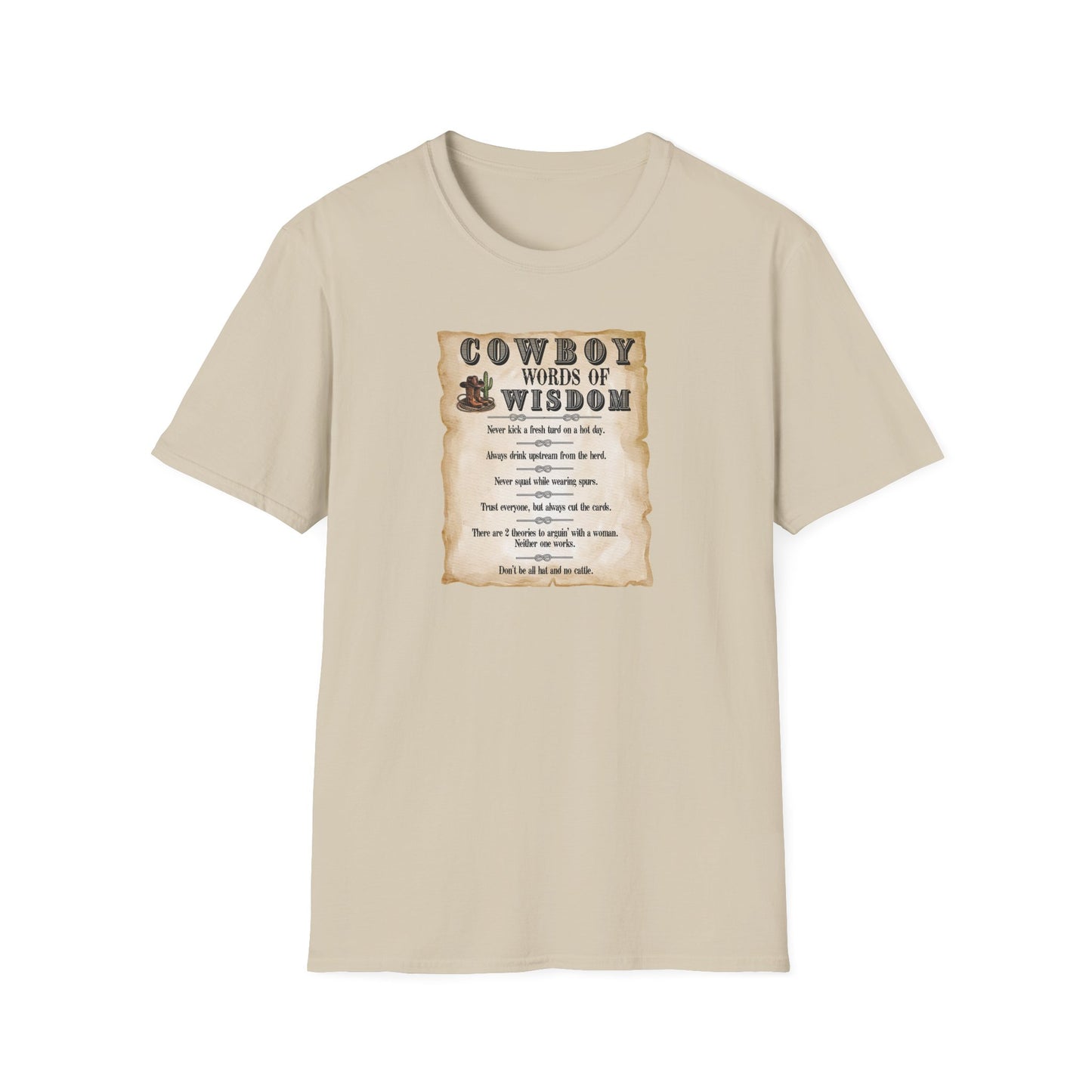 Good Ole Cowboy Wisdom Unisex Softstyle T-Shirt