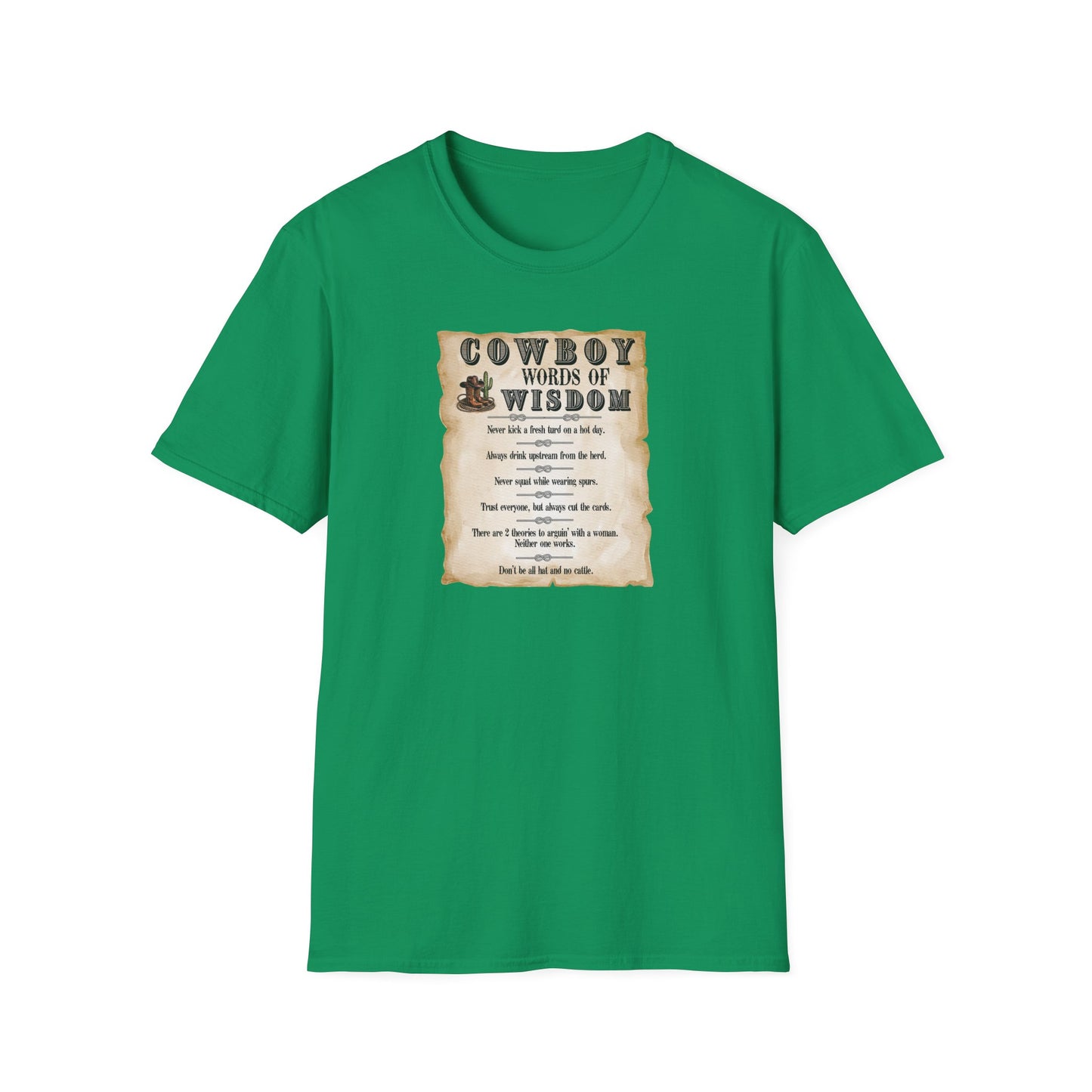 Good Ole Cowboy Wisdom Unisex Softstyle T-Shirt