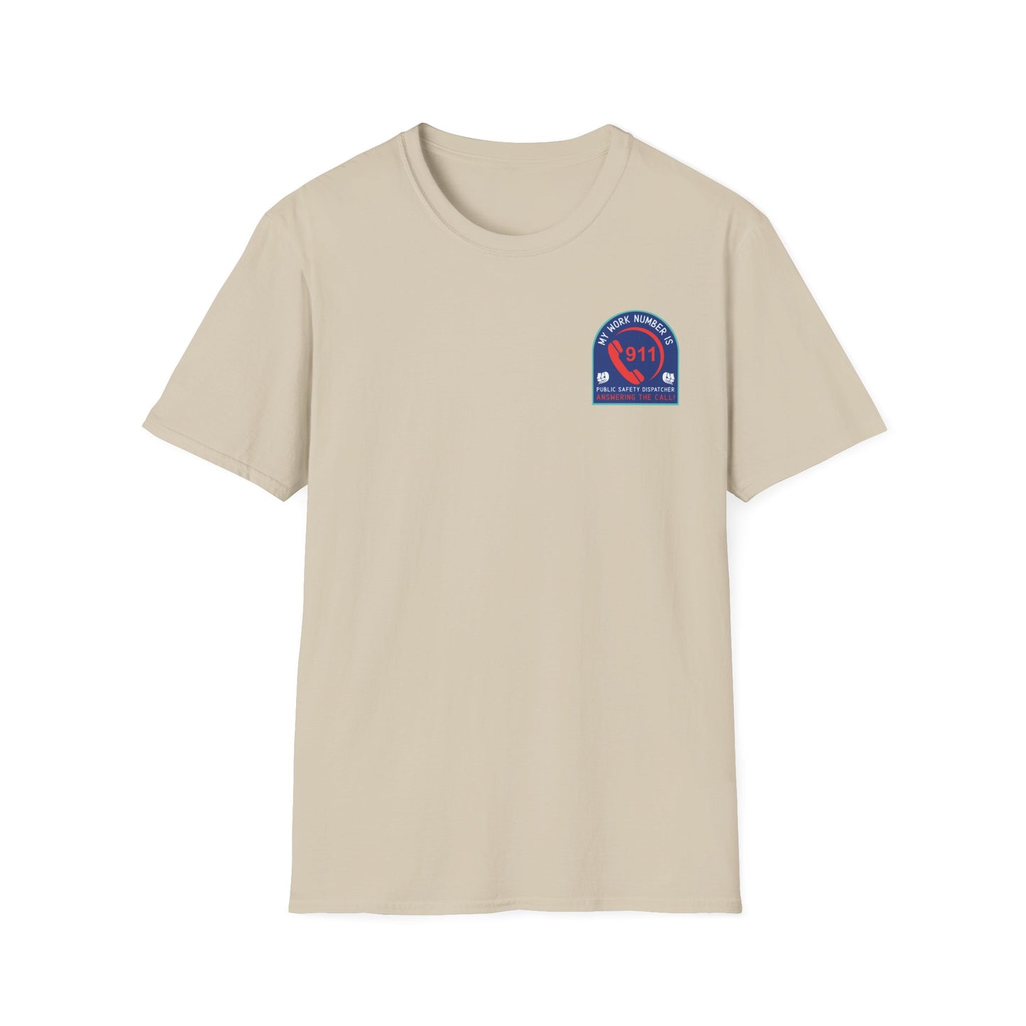 My Work Number is 911 (Pocket) Unisex Softstyle T-Shirt