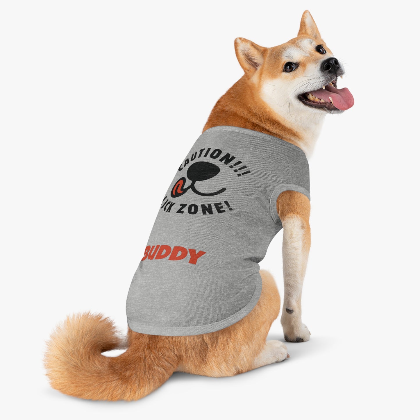 Caution Lick Zone PERSONALIZED Pet Tank Top