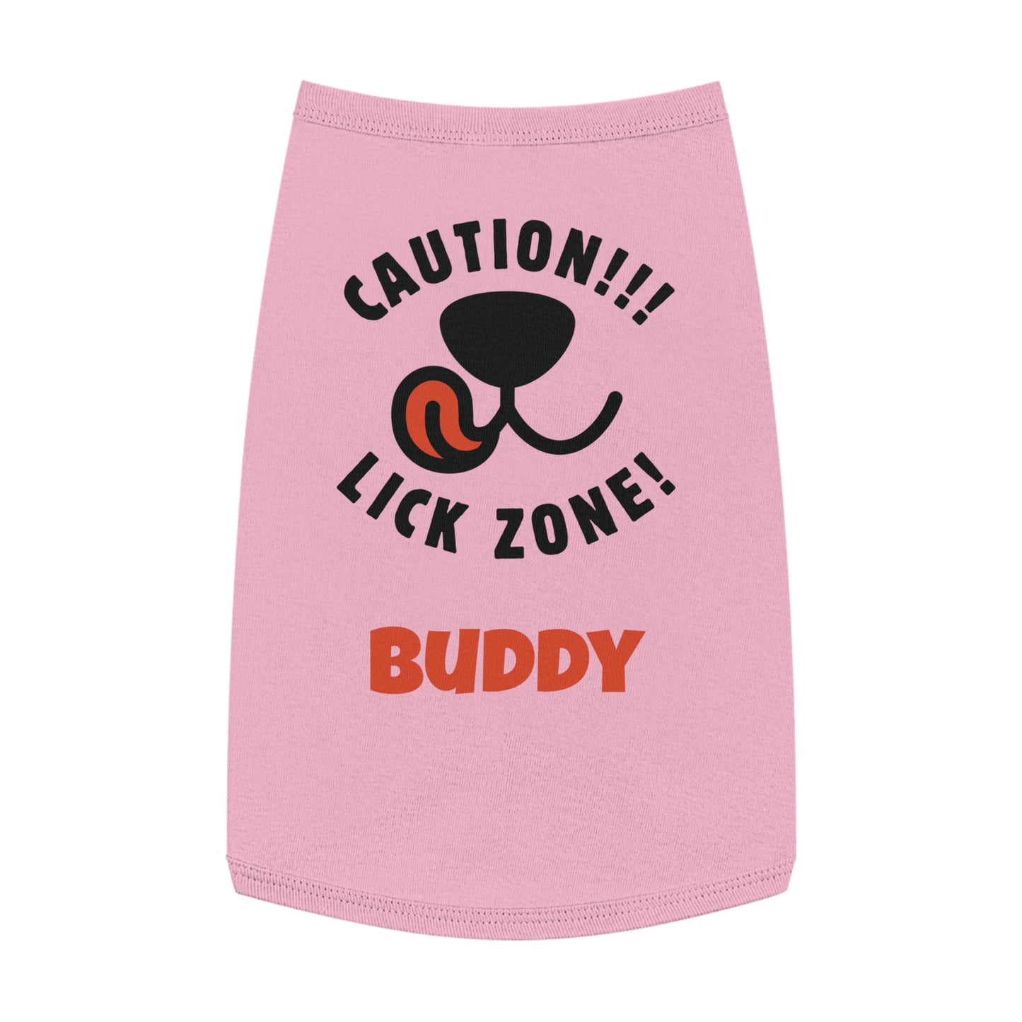 Caution Lick Zone PERSONALIZED Pet Tank Top