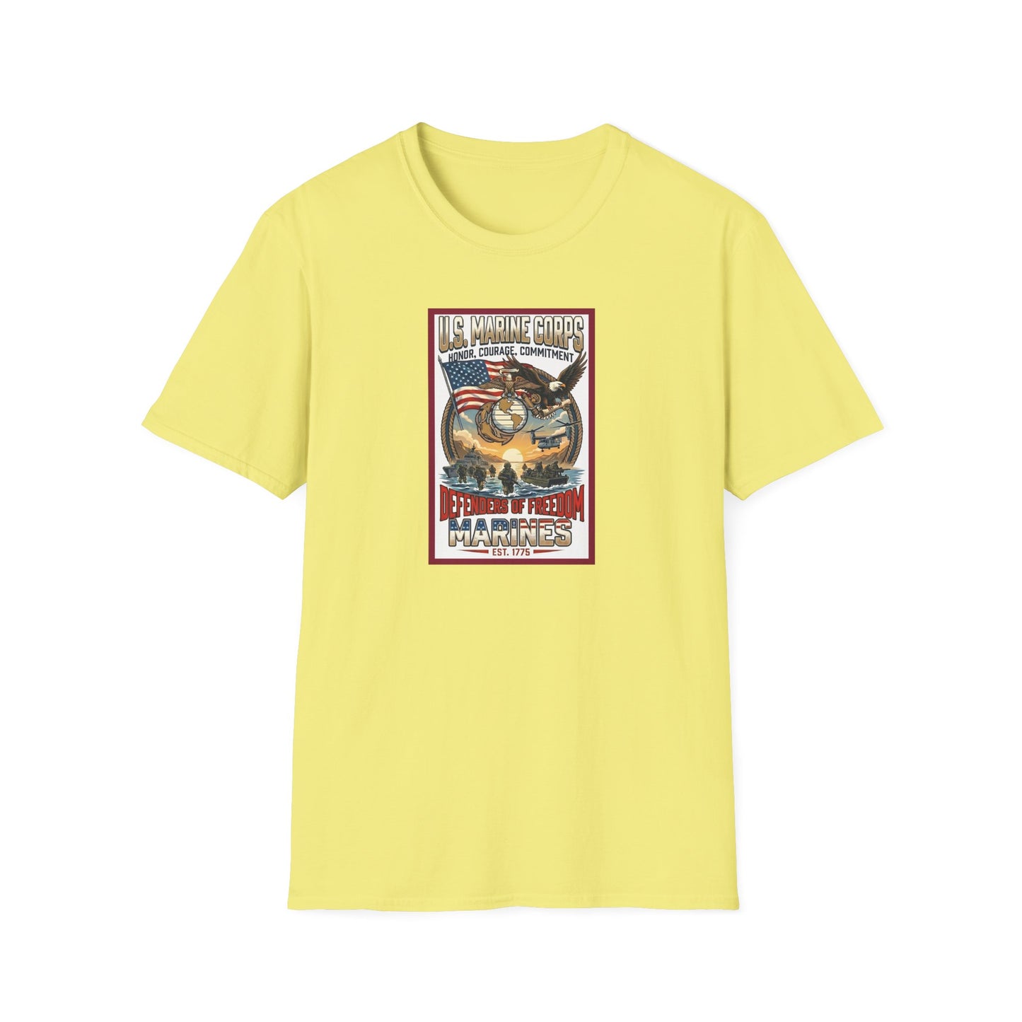 U.S. Marine Corps Honor, Courage, Commitment Unisex Softstyle T-Shirt