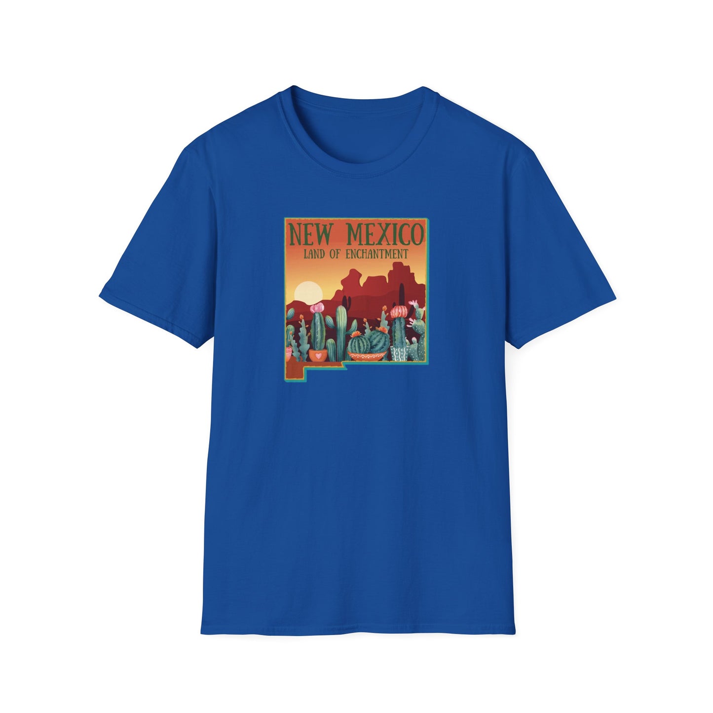 New Mexico: Land of Enchantment - Cacti Unisex Softstyle T-Shirt