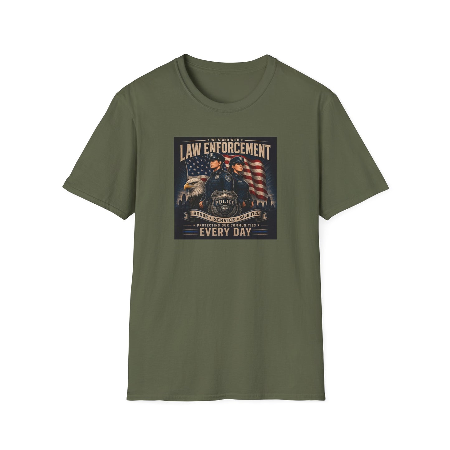 Support Law Enforcement Unisex Softstyle T-Shirt
