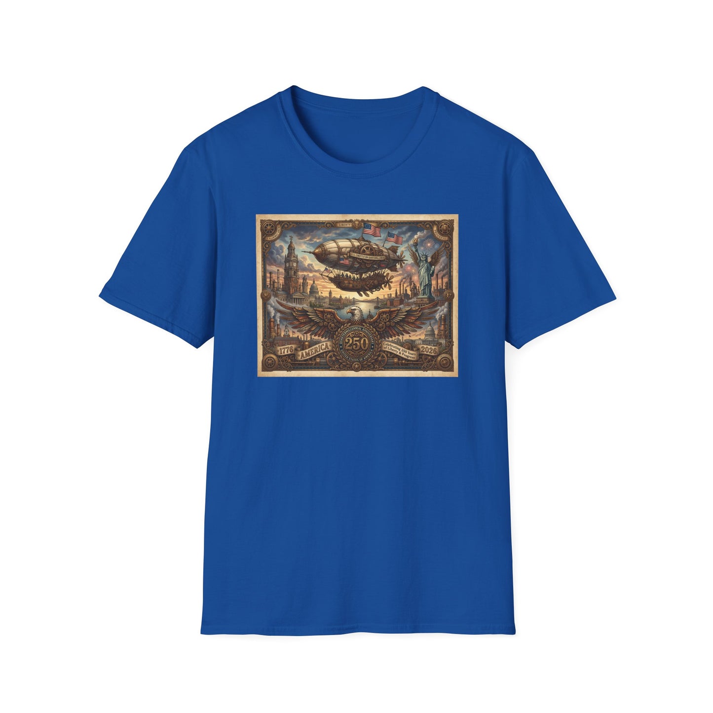 Copy of America 250: Steampunk Unisex Softstyle T-Shirt