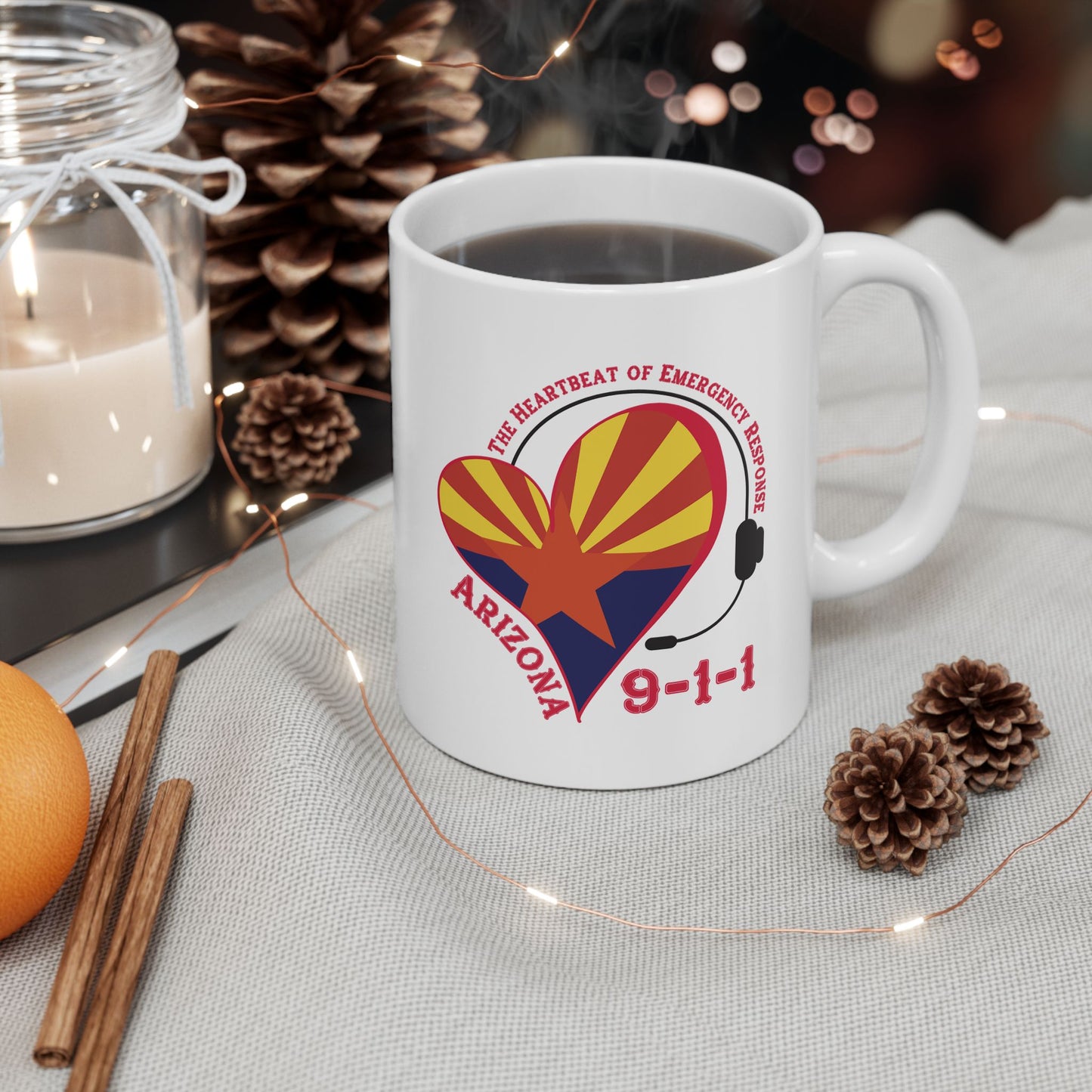 Arizona 911 Heartbeat Ceramic Mug (11oz, 15oz)