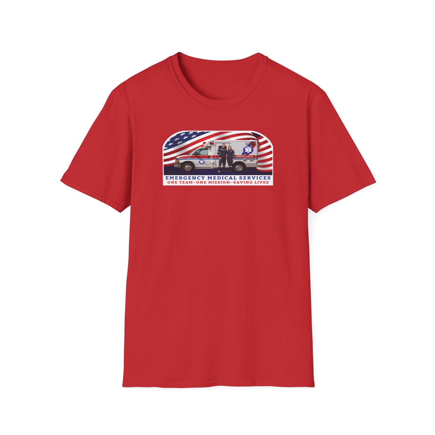 EMS: One Team One Mission Unisex Softstyle T-Shirt