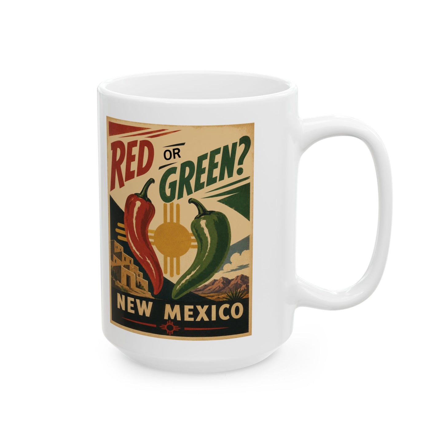 Red or Green?Ceramic Mug, (11oz, 15oz)