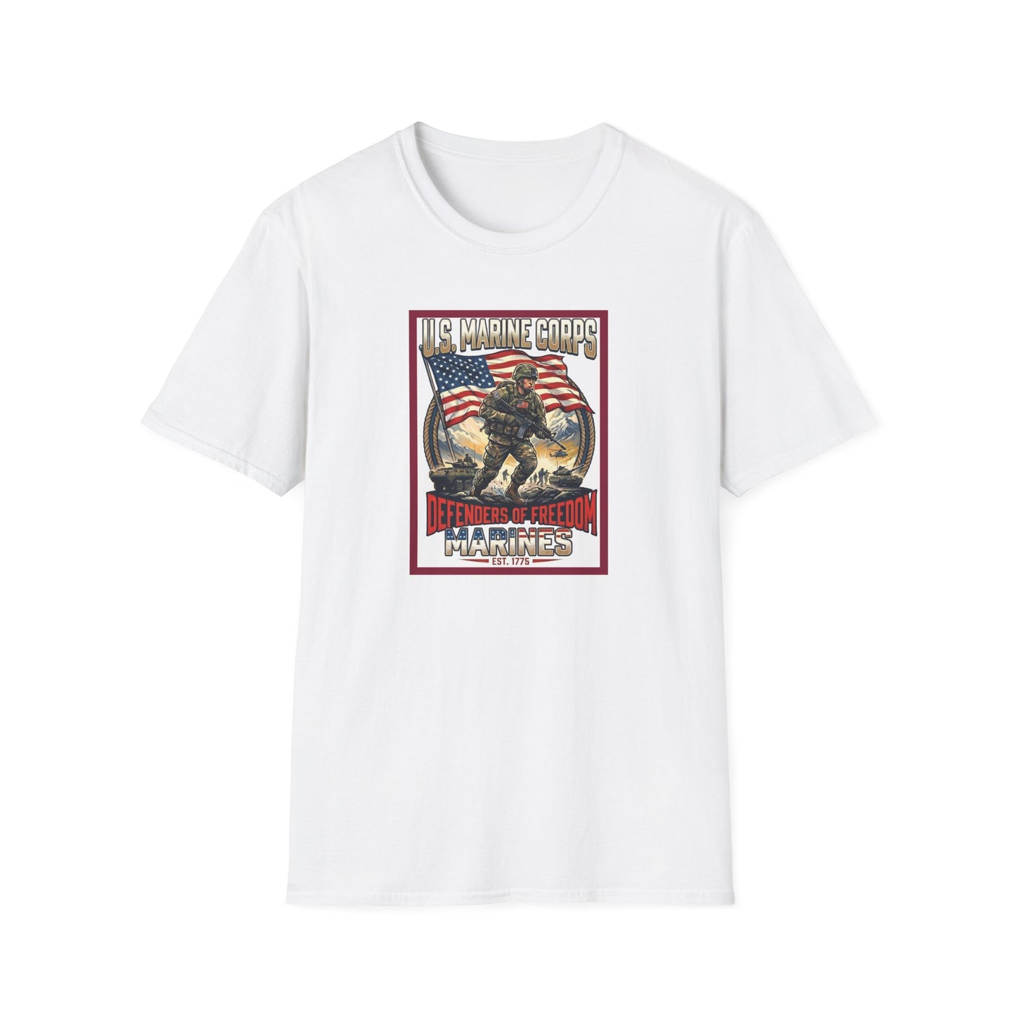 U.S. Marine Corps Defenders of Freedom Unisex Softstyle T-Shirt