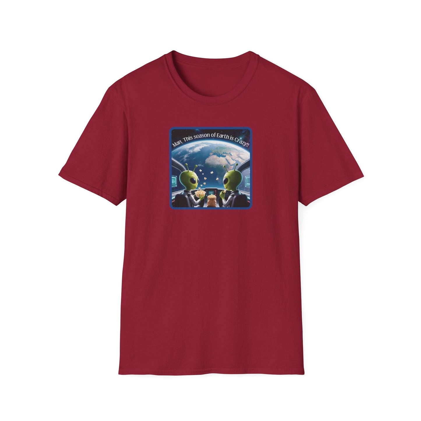 Extraterrestrials Enjoying the Show Unisex Softstyle T-Shirt
