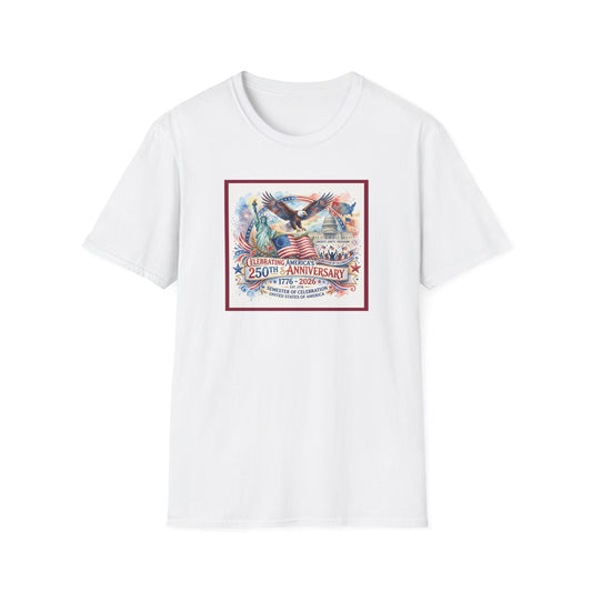 America 250: Watercolor Unisex Softstyle T-Shirt