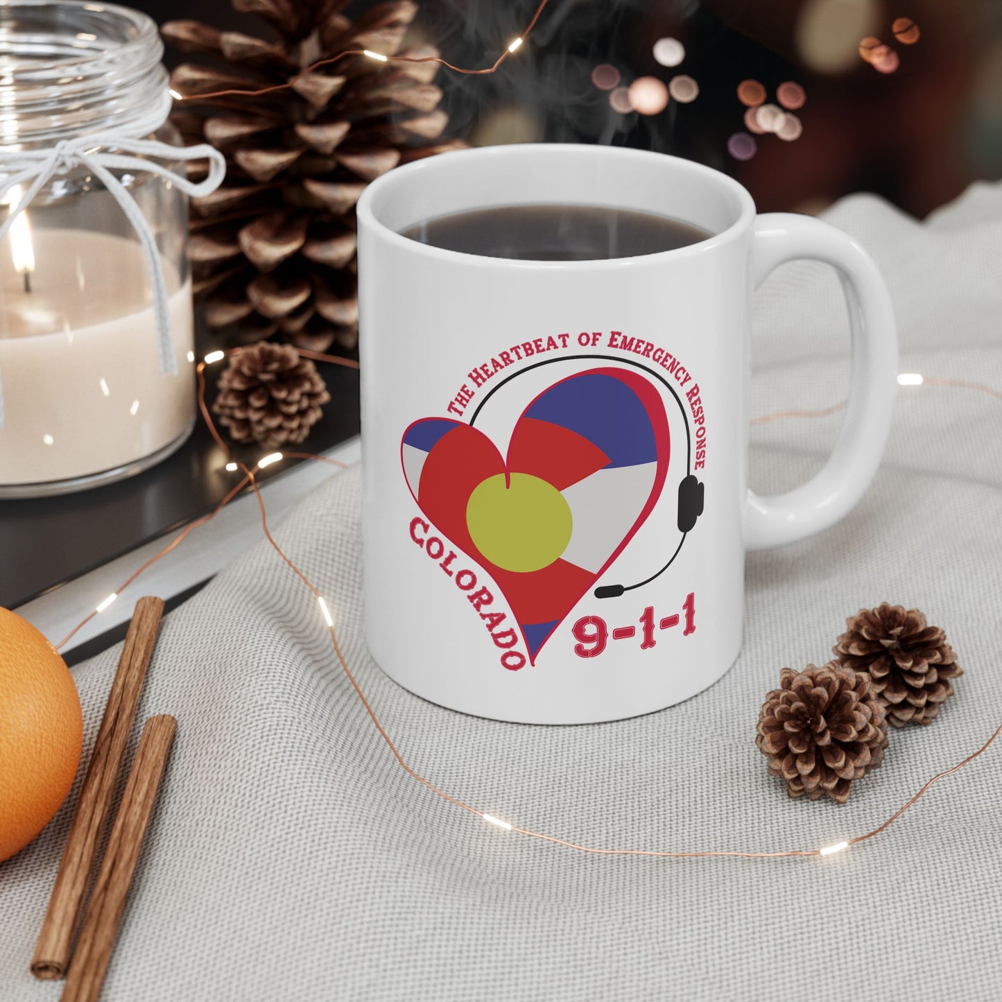Colorado 911 Heartbeat Ceramic Mug (11oz, 15oz)