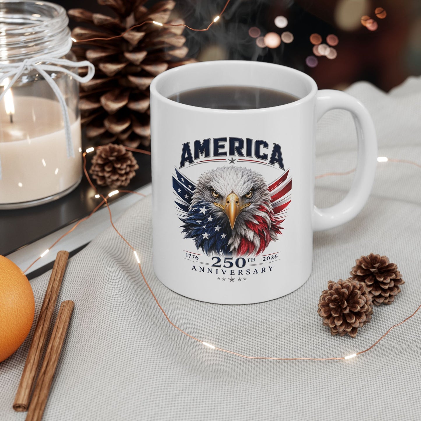 America 250: American Eagle Ceramic Mug, (11oz, 15oz)
