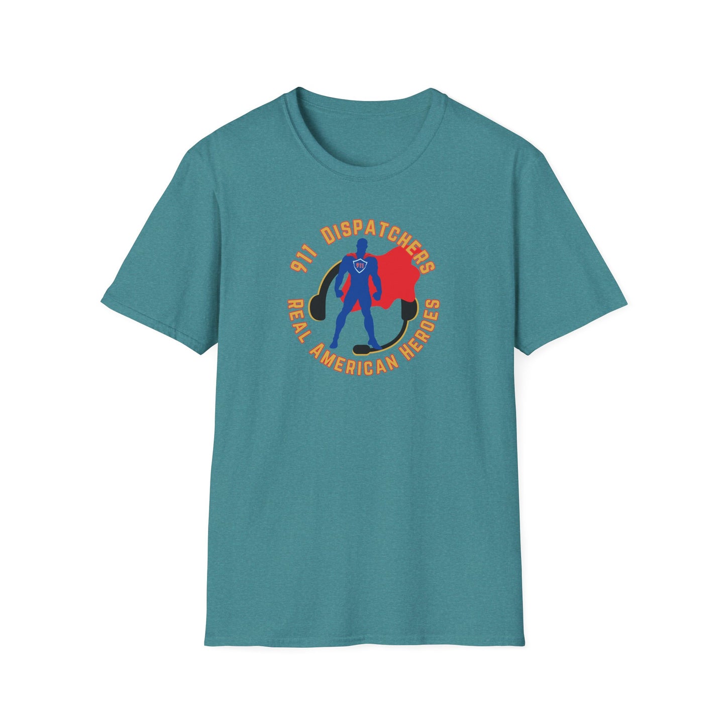 911 Dispatcher Real American Hero - Male Unisex Softstyle T-Shirt