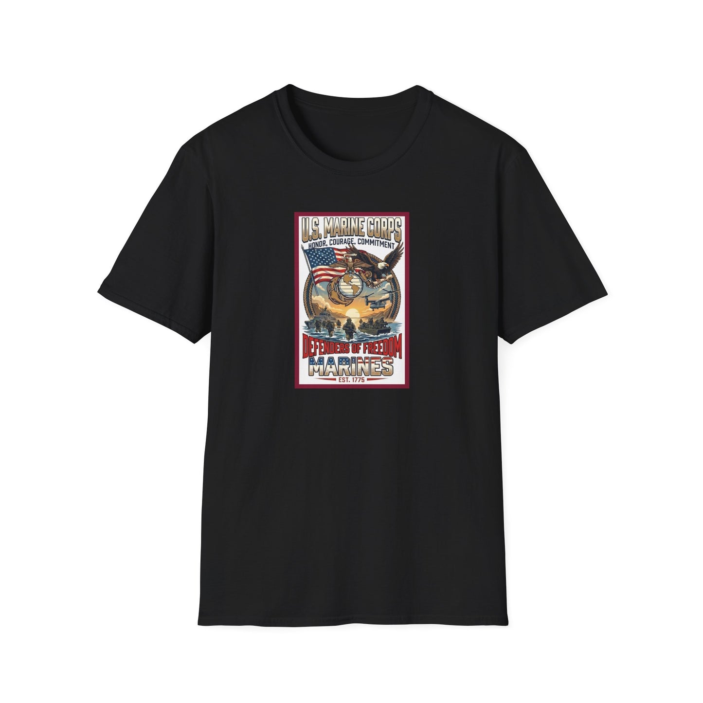 U.S. Marine Corps Honor, Courage, Commitment Unisex Softstyle T-Shirt