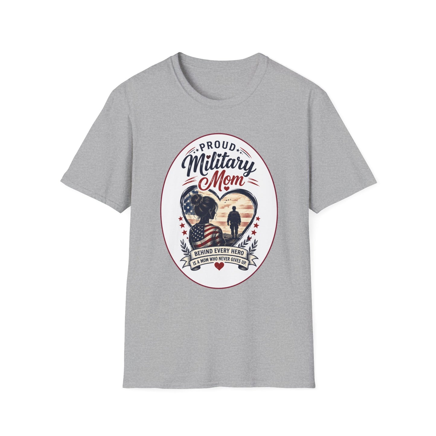 Proud Military Mom Unisex Softstyle T-Shirt