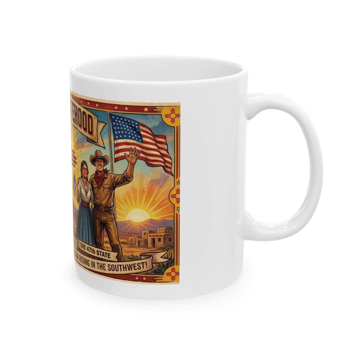 New Mexico Statehood Ceramic Mug (11oz, 15oz)