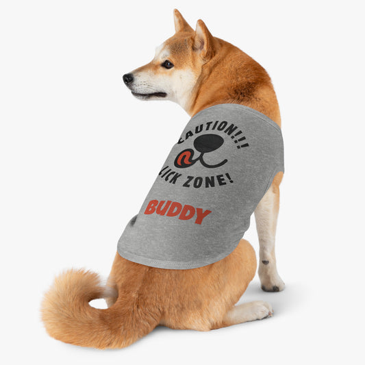 Caution Lick Zone PERSONALIZED Pet Tank Top
