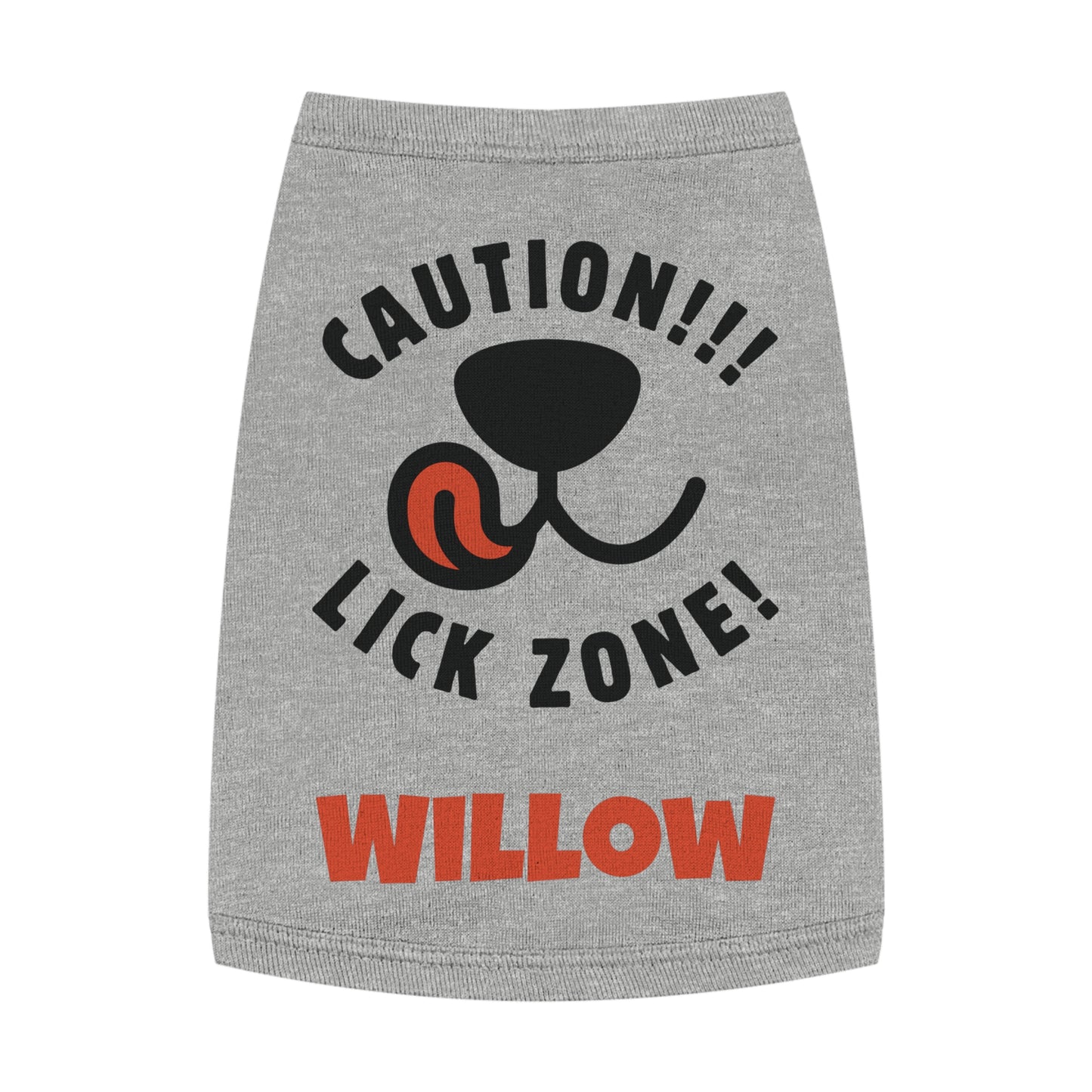 Caution Lick Zone PERSONALIZED Pet Tank Top