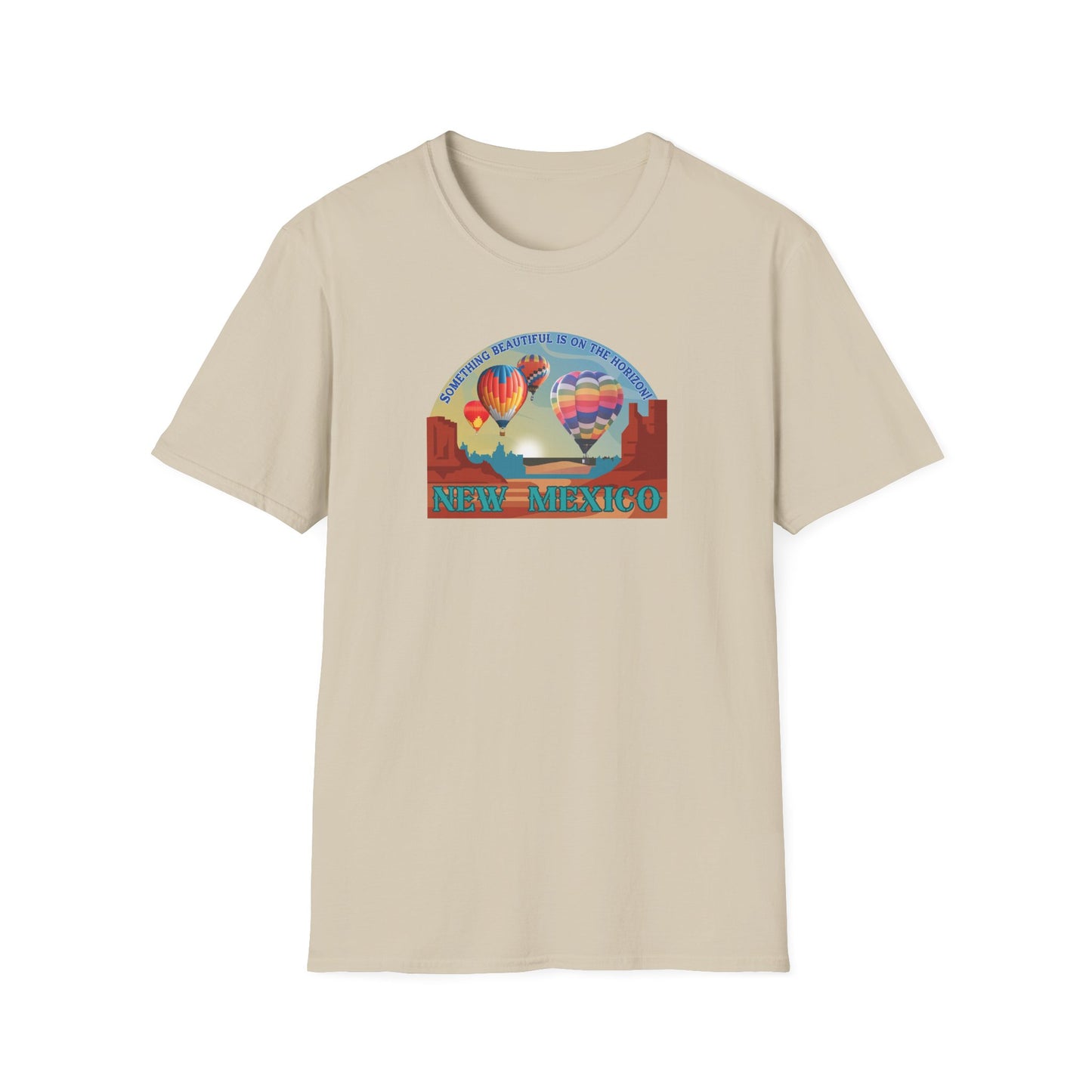 Something Beautiful on the Horizon - Balloons Unisex Softstyle T-Shirt