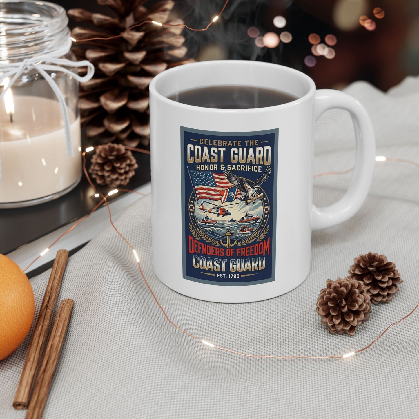 U.S. Coast Guard Honor and Sacrifice Ceramic Mug (11oz, 15oz)