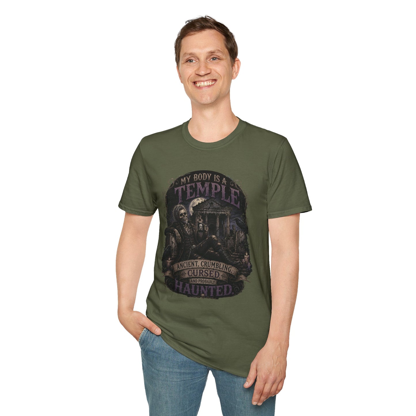 Body a Temple - Male Unisex Softstyle T-Shirt