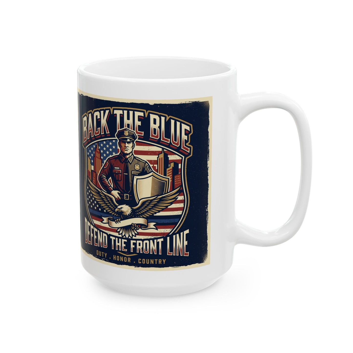 Back the Blue Ceramic Mug (11oz, 15oz)