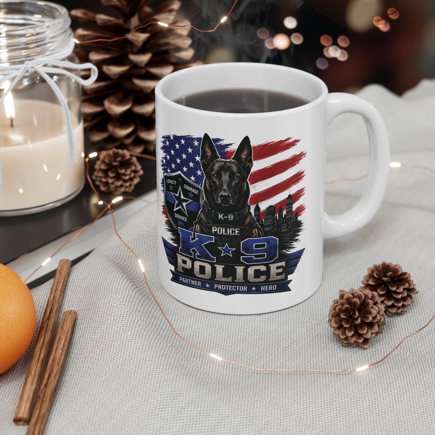 K-9 Belgian Malinois Ceramic Mug (11oz, 15oz)