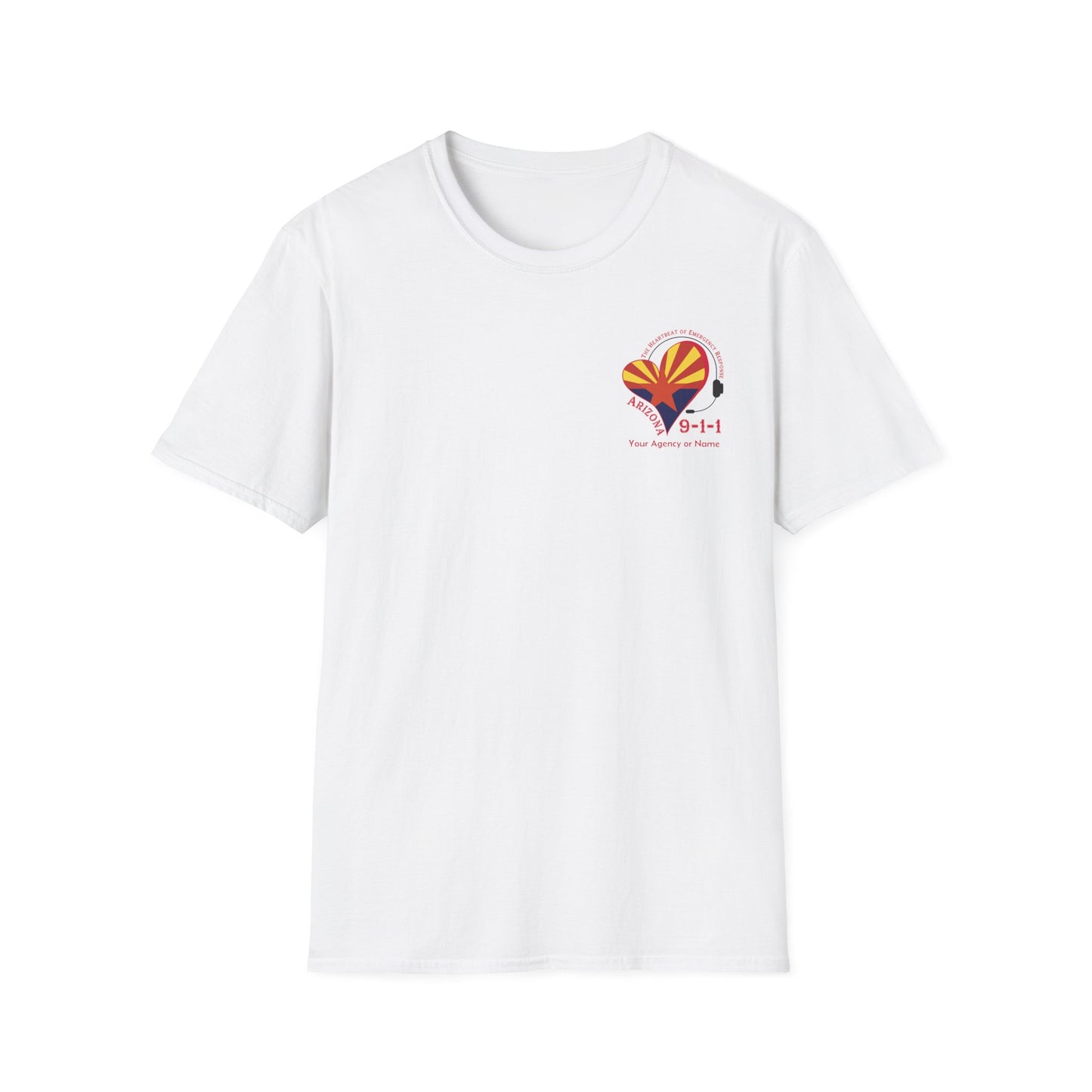 Arizona 911 Heartbeat (Pocket Personalized) Unisex Softstyle T-Shirt