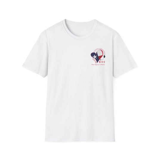 Texas 911 Heartbeat (Pocket Personalized) Unisex Softstyle T-Shirt