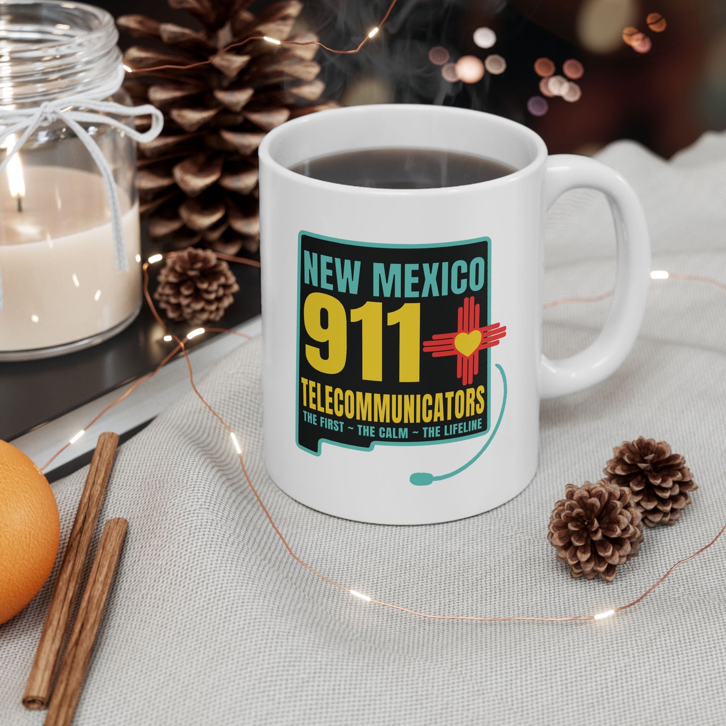 New Mexico 911 Telecommunicators Ceramic Mug, (11oz, 15oz)