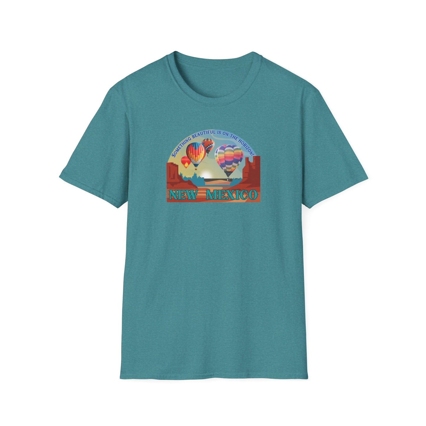 Something Beautiful on the Horizon - Balloons Unisex Softstyle T-Shirt