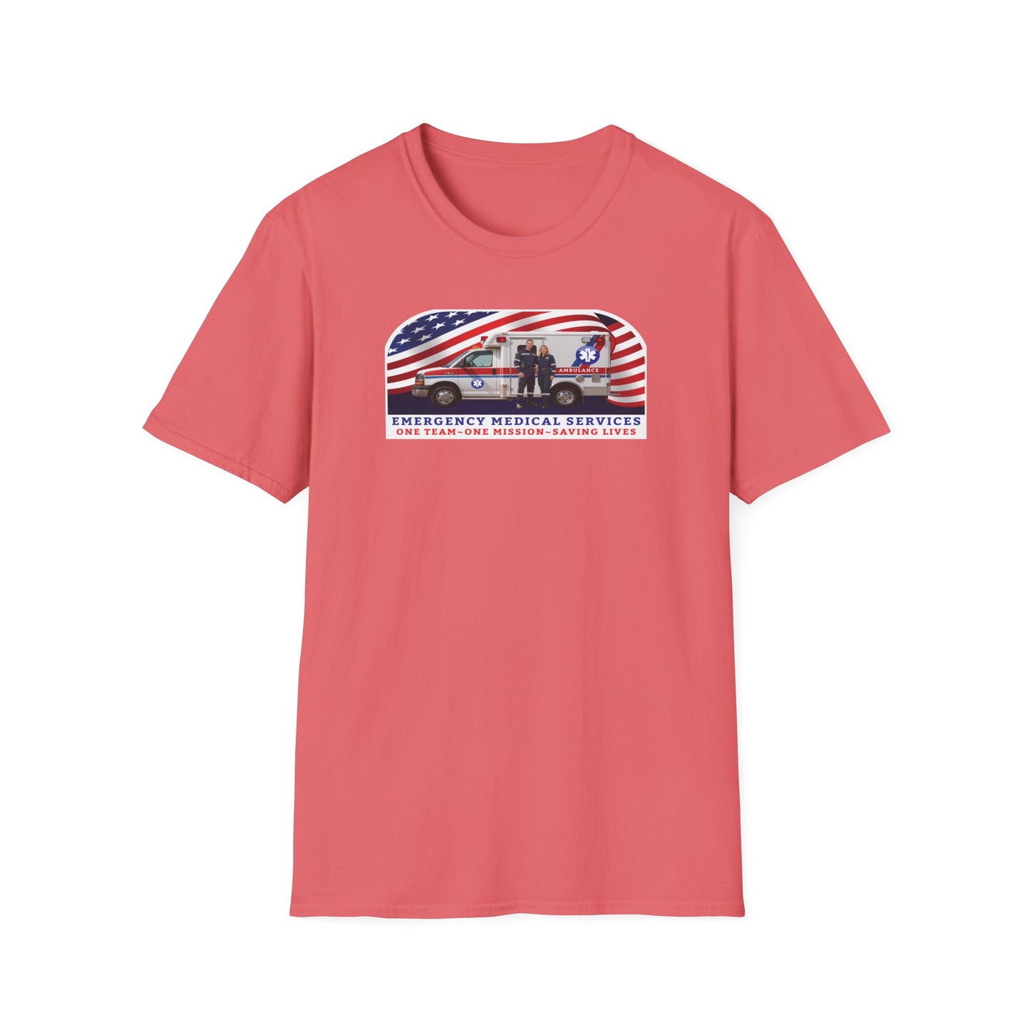 EMS: One Team One Mission Unisex Softstyle T-Shirt