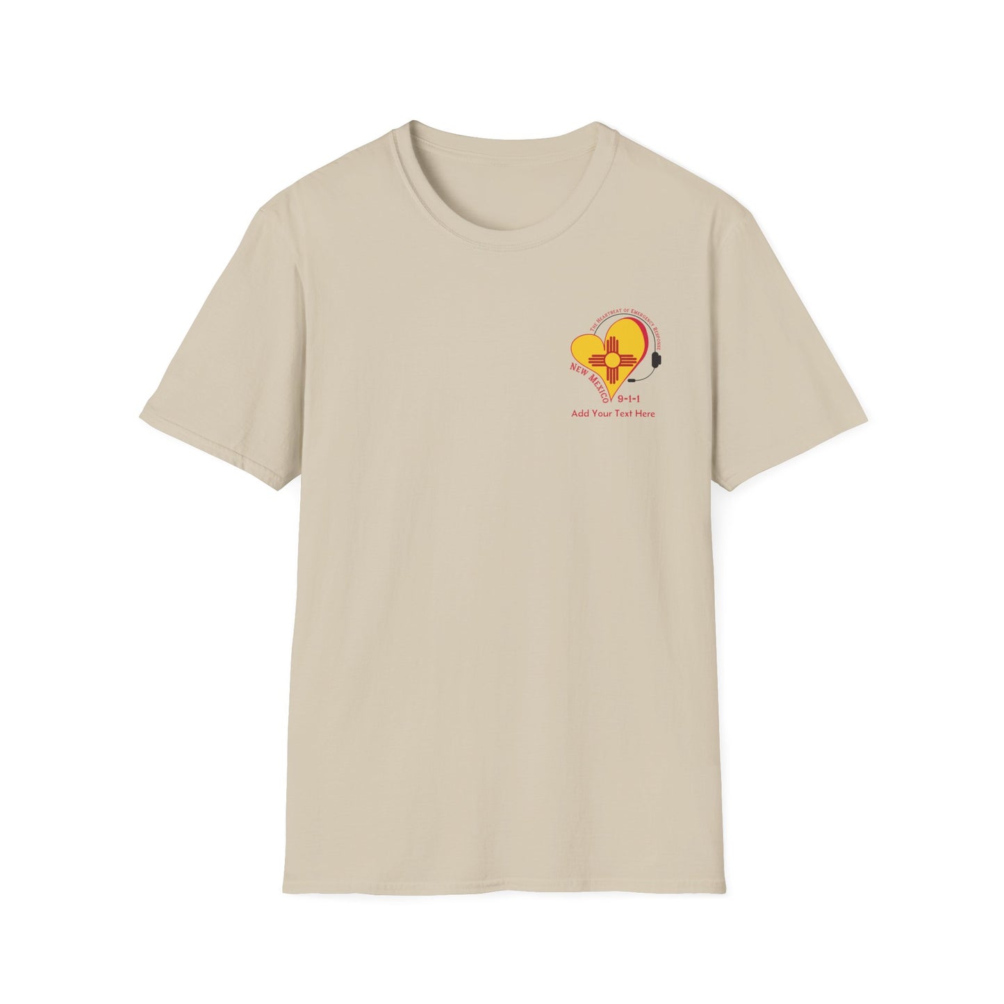 New Mexico 911 Heartbeat (Pocket) Unisex Softstyle T-Shirt