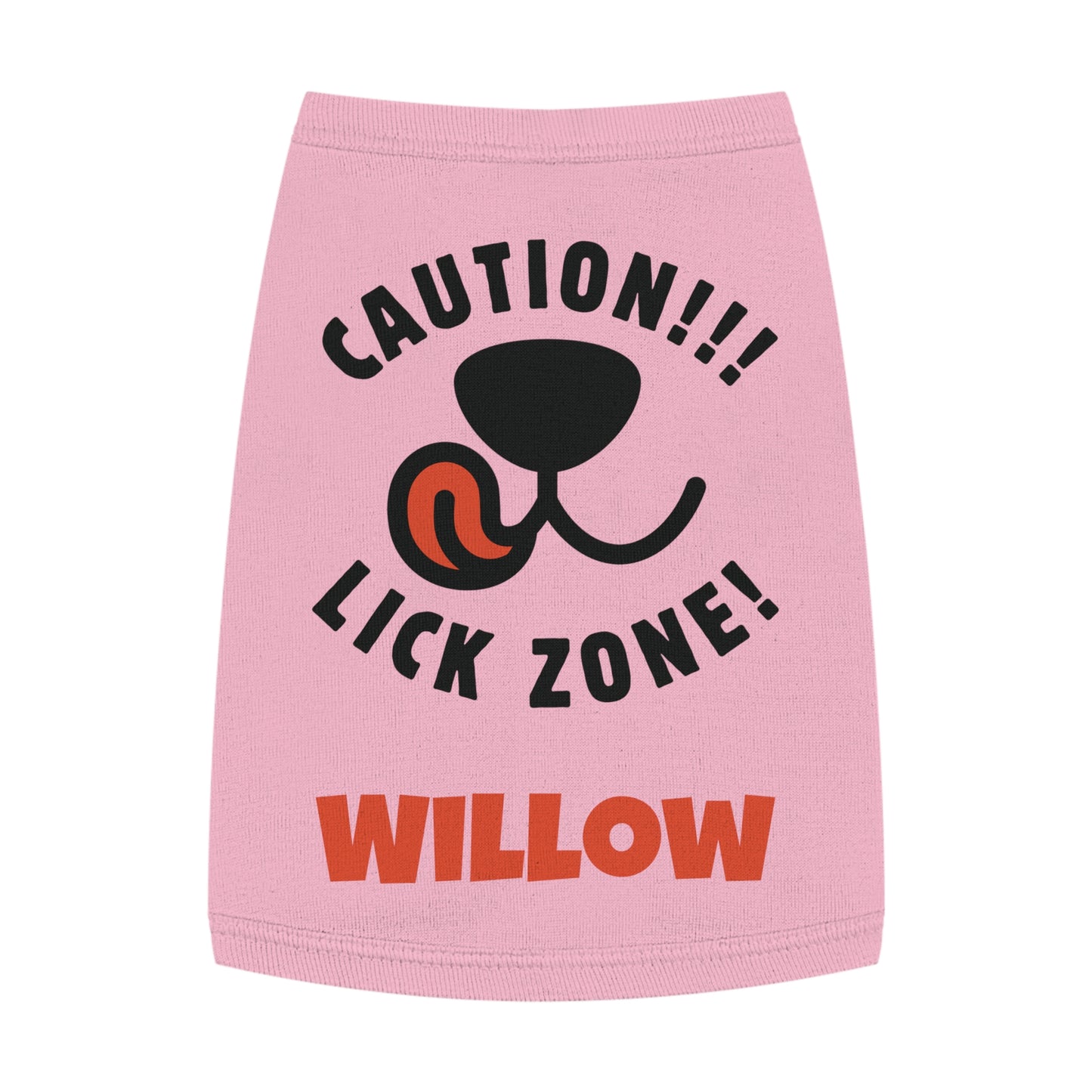 Caution Lick Zone PERSONALIZED Pet Tank Top