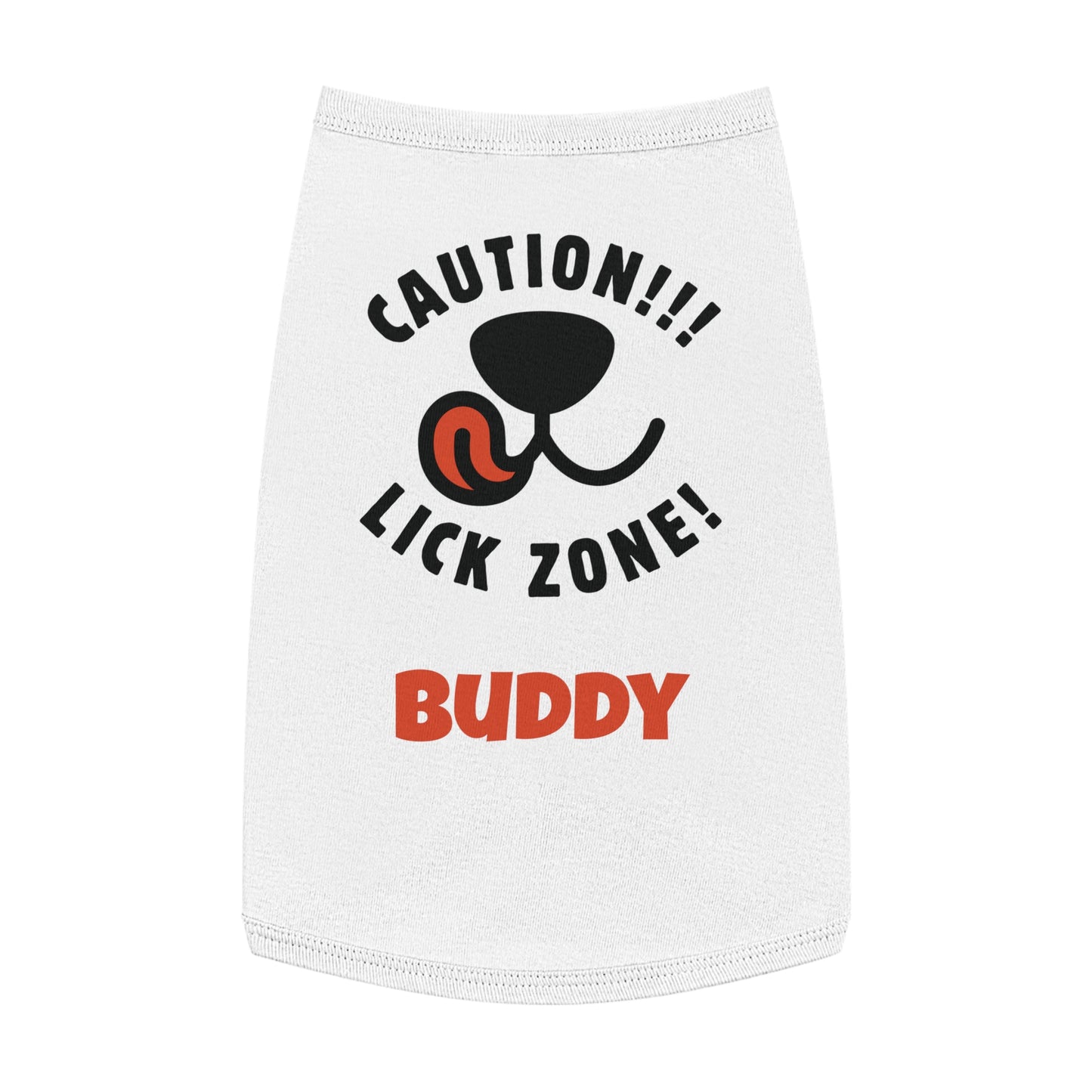 Caution Lick Zone PERSONALIZED Pet Tank Top