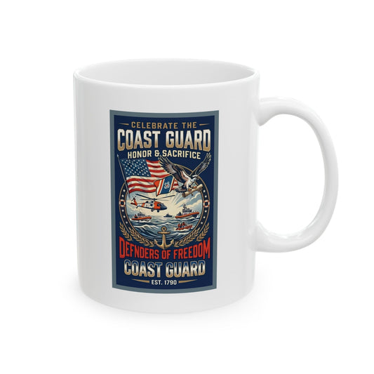 U.S. Coast Guard Honor and Sacrifice Ceramic Mug (11oz, 15oz)