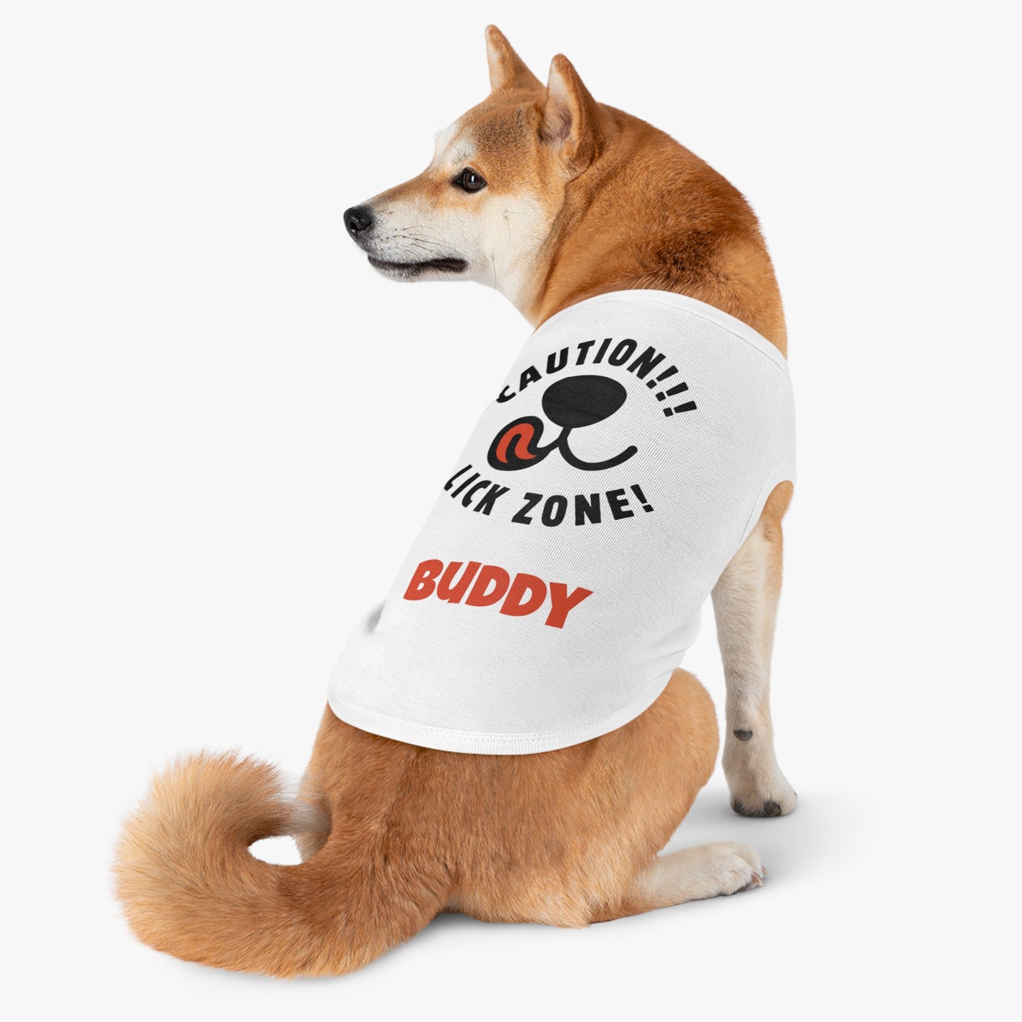 Caution Lick Zone PERSONALIZED Pet Tank Top
