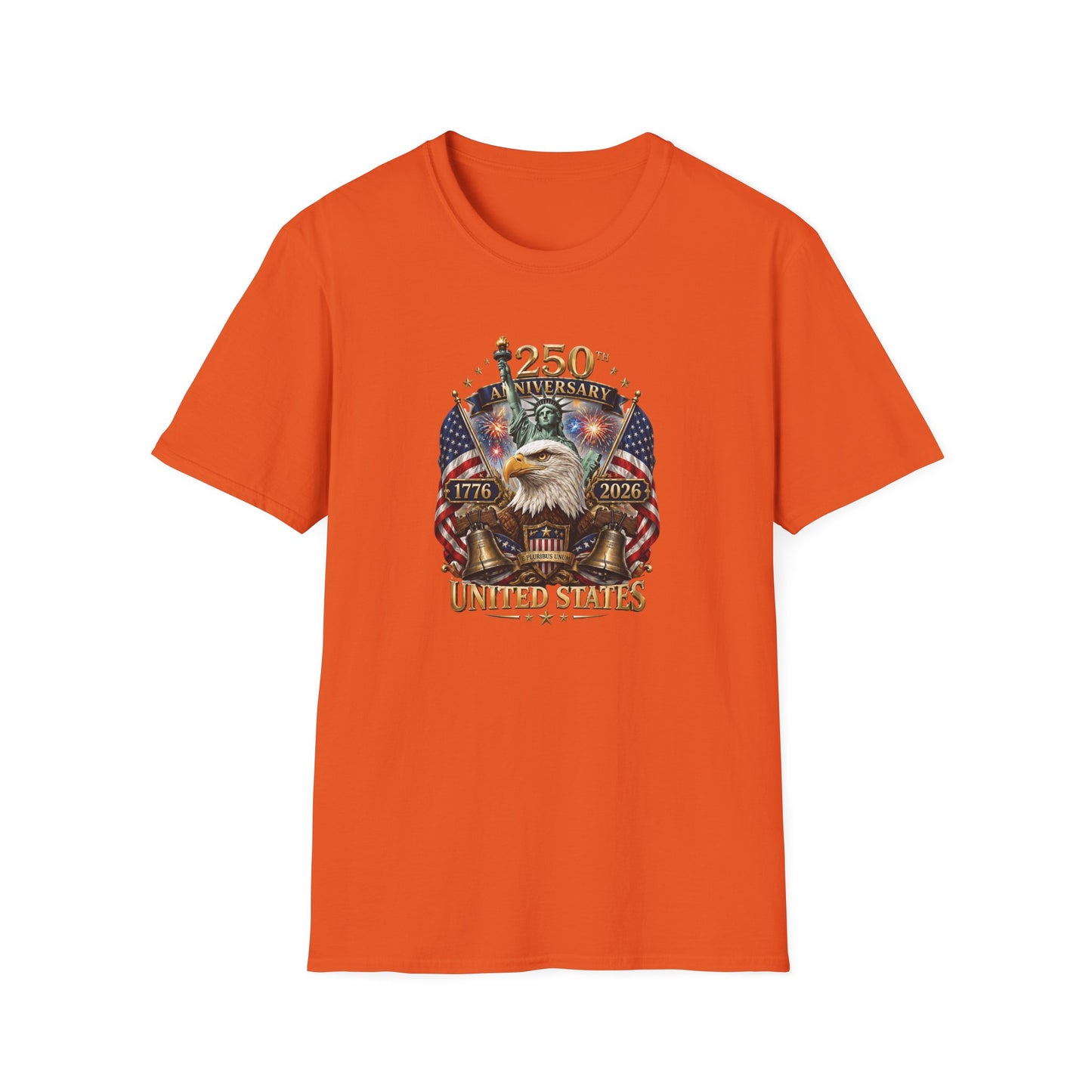 America 250: United States Eagle and Liberty Unisex Softstyle T-Shirt