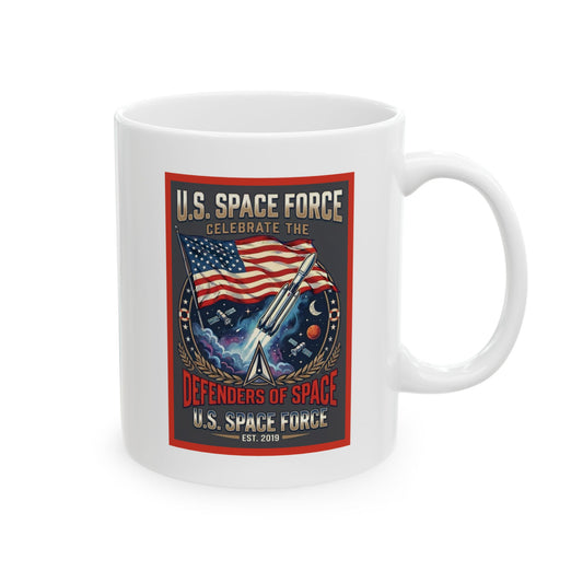 U.S. Space Force Defenders of Space Ceramic Mug (11oz, 15oz)