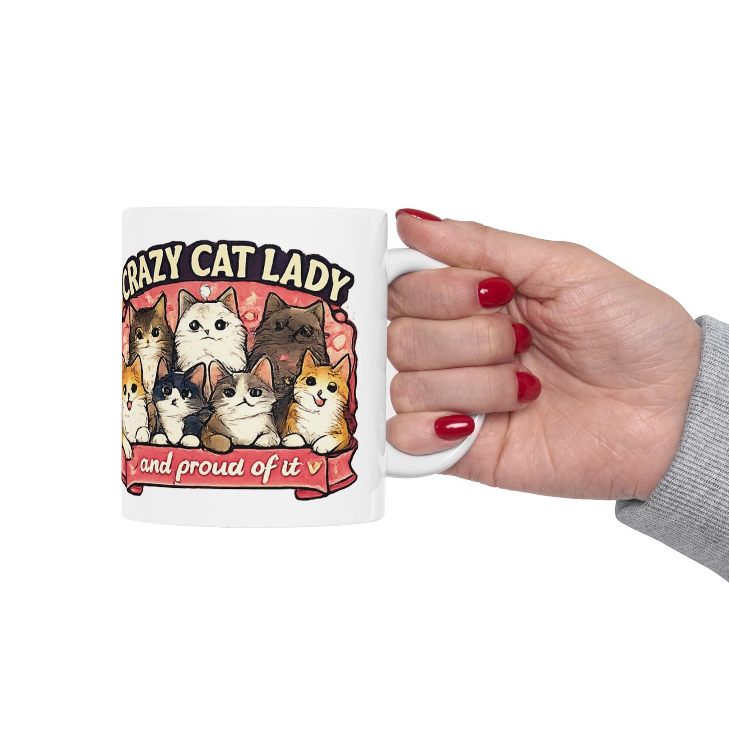 Crazy Cat Lady Ceramic Mug, (11oz, 15oz)