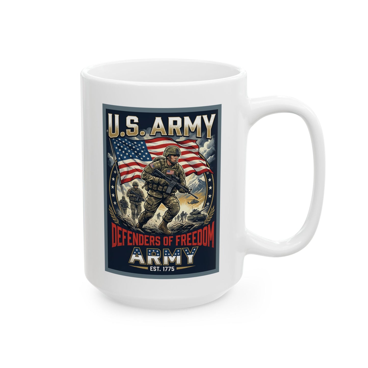 U.S. Army Defenders of Freedom Ceramic Mug (11oz, 15oz)