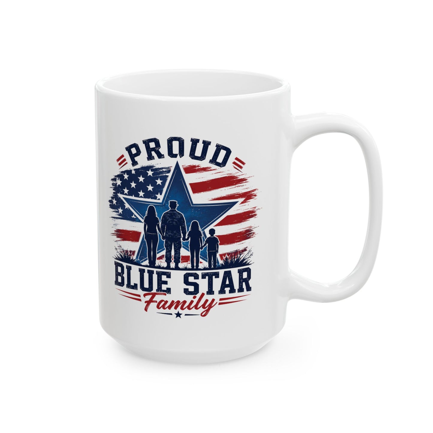 Blue Star Military Family Ceramic Mug (11oz, 15oz)