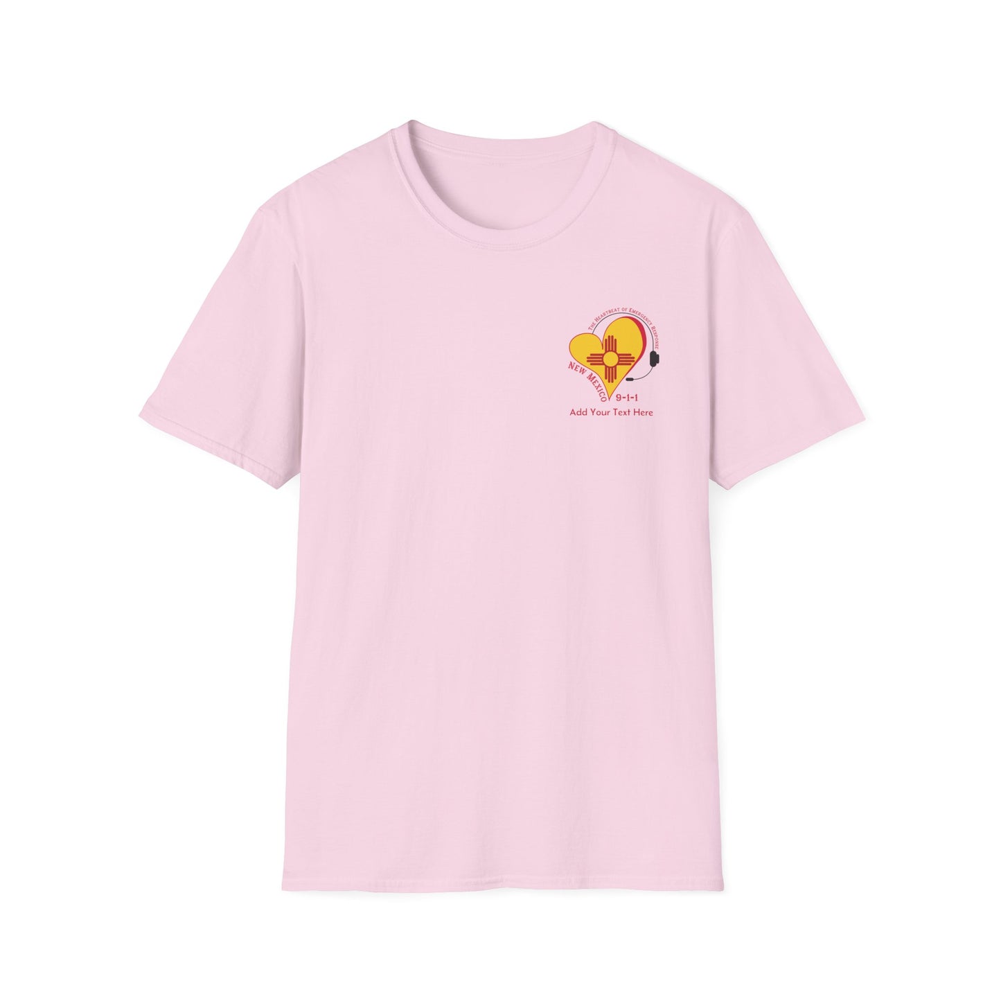 New Mexico 911 Heartbeat (Pocket) Unisex Softstyle T-Shirt