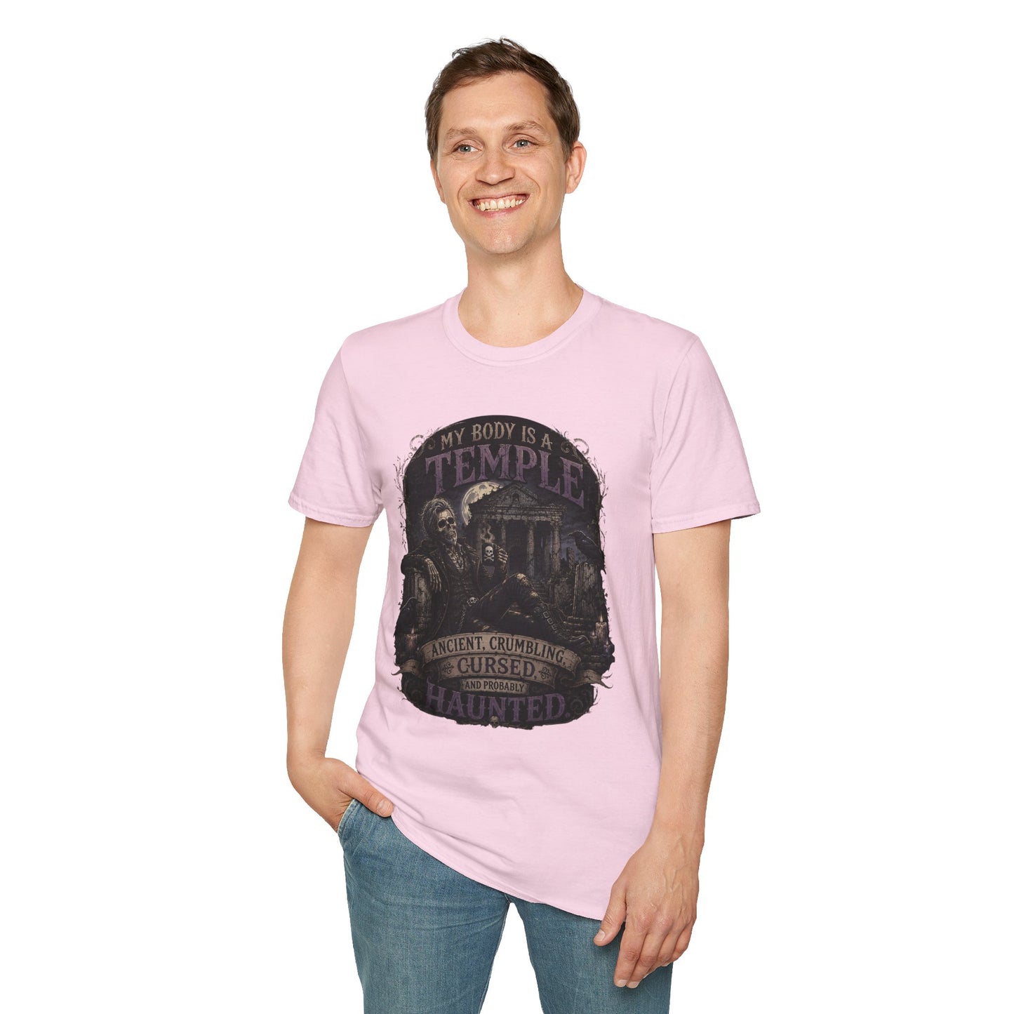 Body a Temple - Male Unisex Softstyle T-Shirt
