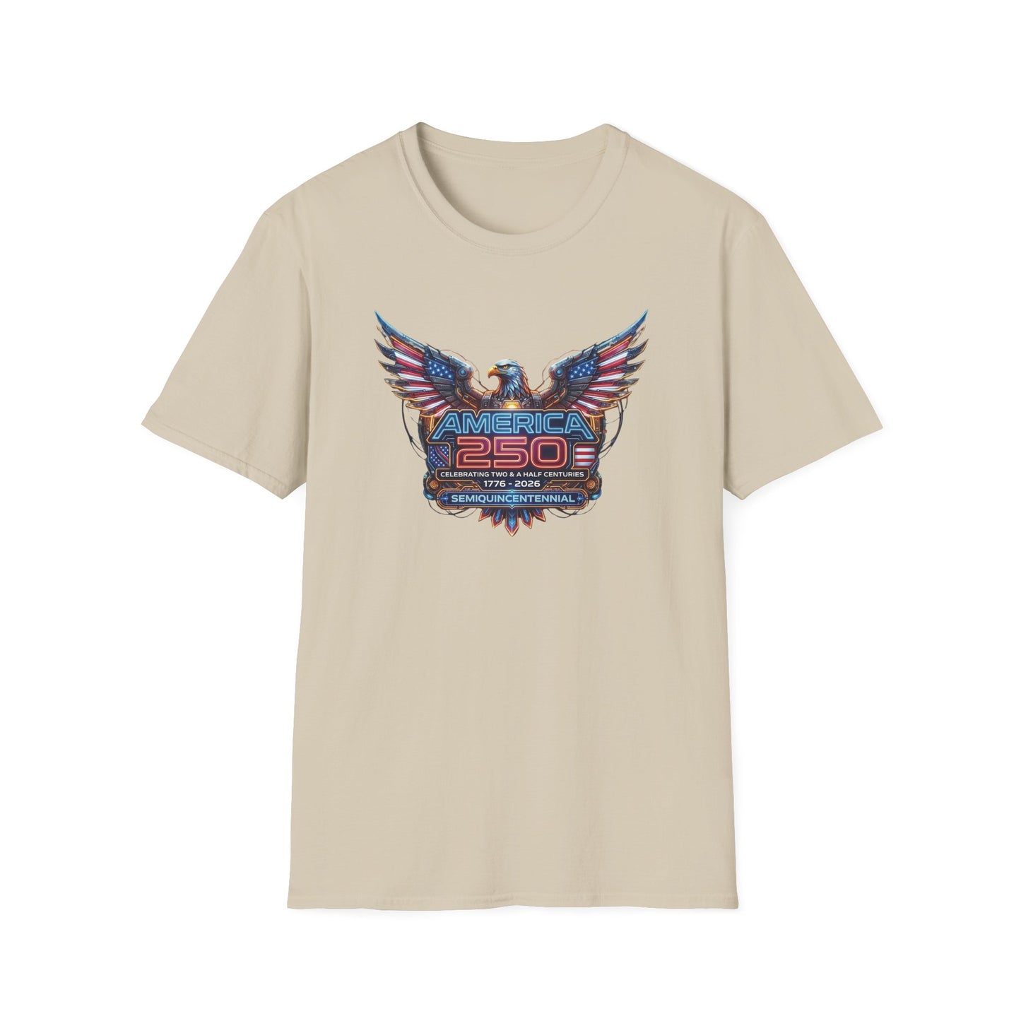 America 250: Cyberpunk American Eagle Unisex Softstyle T-Shirt
