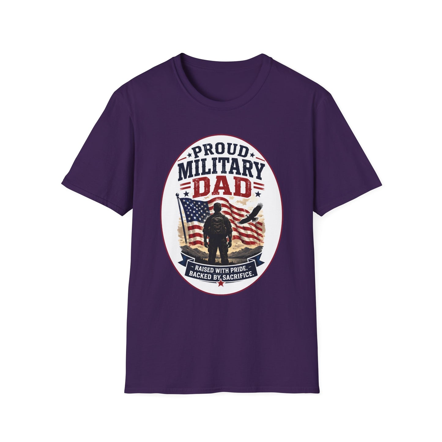 Proud Military Dad Unisex Softstyle T-Shirt